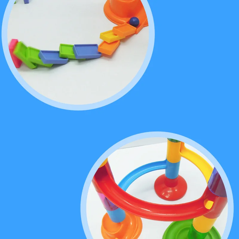 DIY шаровой трек набор домино с 20 штук блок образовательные игры игрушки
