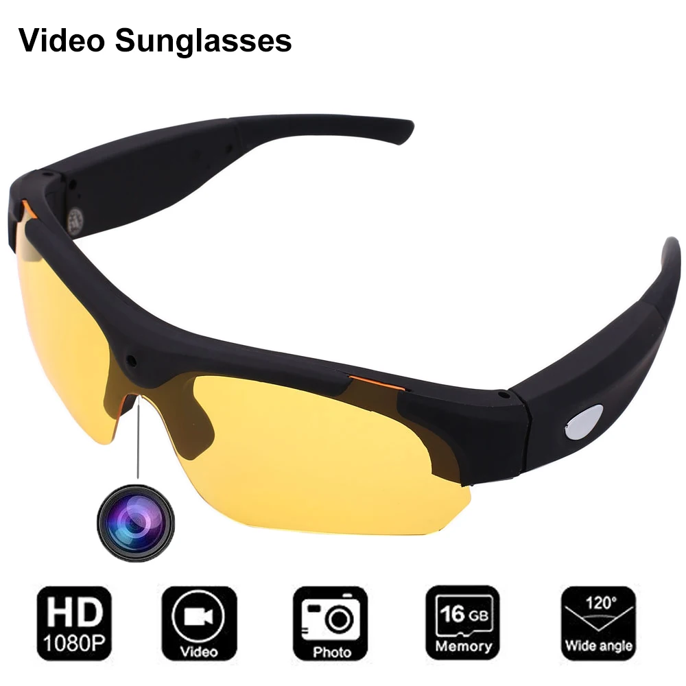 Night Vision Conway Спорт Видео Солнцезащитные очки мини камера очки гарнитуры действие спортивные солнцезащитные очки видеокамера DVR Аудио очки фотохромные серый - Цвет линз: Night Vision