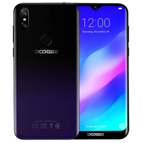 DOOGEE Y8 Plus, Android 9,0, FDD LTE, 6,21 дюймов, 19:9, экран капли воды, смартфон MTK6761, 3 Гб ОЗУ, 32 Гб ПЗУ, 4000 мАч, две sim-карты, МП - Цвет: Purple