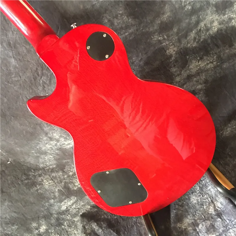 

New arrival high quality tiger flame guitar , standard electric guitar, brown real guitar photo