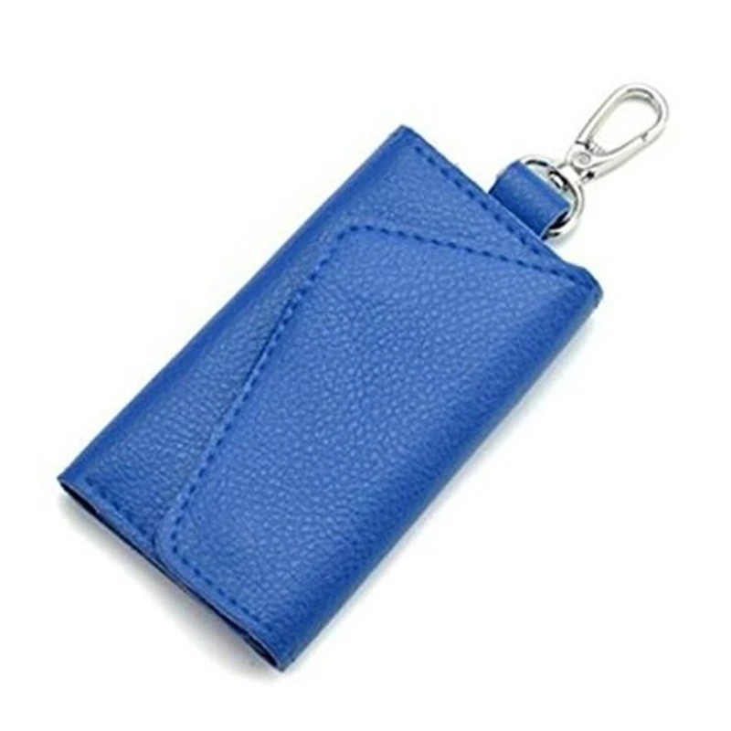 

Genuine Leather Keychain Men Women Key Holder Organizer Pouch Cow Split Car Key Wallet Housekeeper Key Case Mini Card Bag