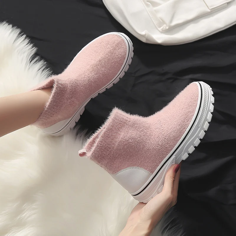 Женская обувь с тройной подошвой цвет розовый белый кроссовки для бега массажные