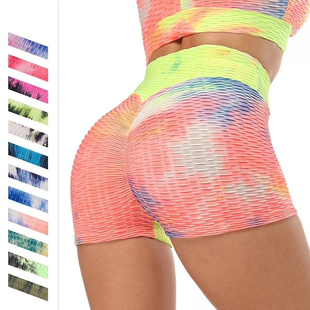 

Женские шорты для йоги, для фитнеса, высокая талия, для хип-ап, для тренировок, плотная эластичная спортивная одежда, пуш-ап, для велоспорта, д...