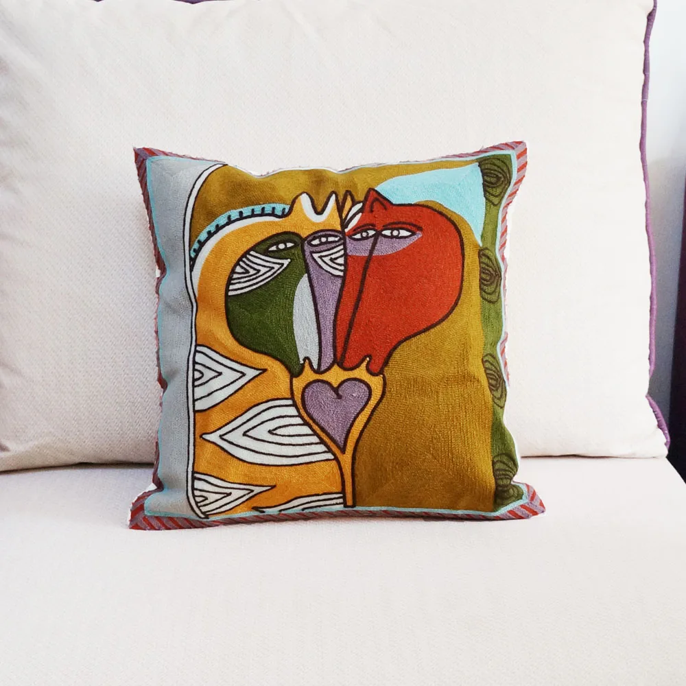 Холст Абстрактные животные искусство Вышивка 18 дюймов наволочка чехол для