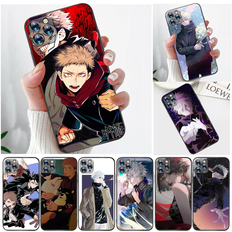 

Jujutsu Kaisen Fushiguro Megumi Sukuna Satoru Gojo Yuji Itadori Phone Case For iPhone 11 11Pro MAX Coque Soft TPU Carcasa