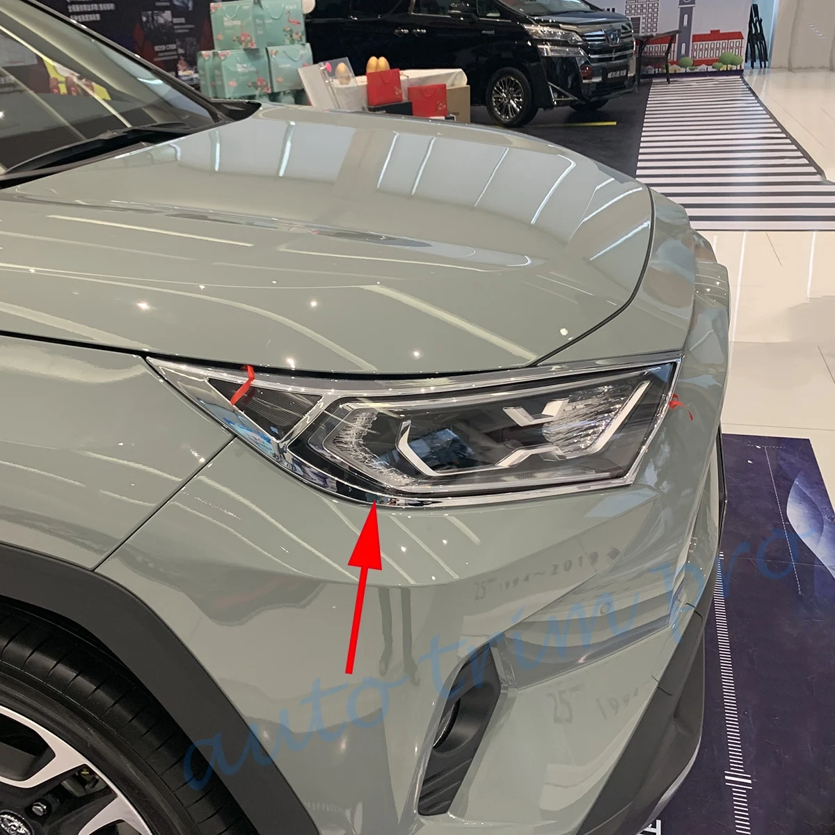 Хромированная накладка на переднюю фару для Toyota RAV4 2019 2020 2021 | Автомобили и