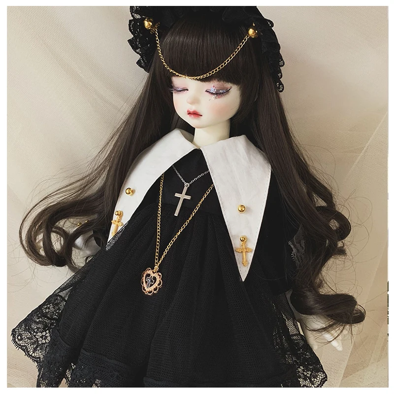 Кукла Одежда 1/6 1/4 кукла платье черное кружевное со шляпой для BJD SD Blyth аксессуары