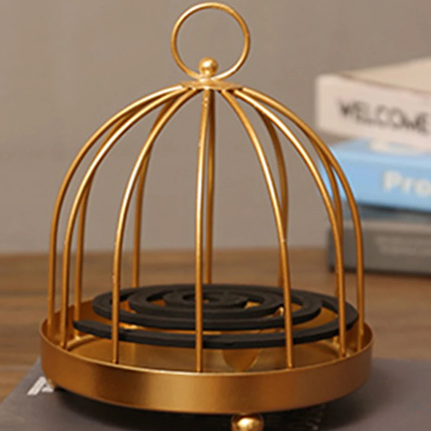 Портативный держатель спирали от комаров с ручкой москитная катушка в клетке Brid