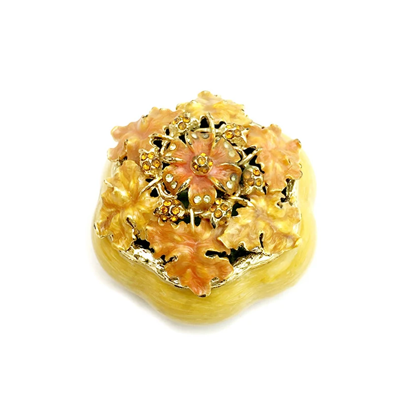 Creatve Диаманте Статуэтка тыквы шкатулка для украшений растение украшения дома