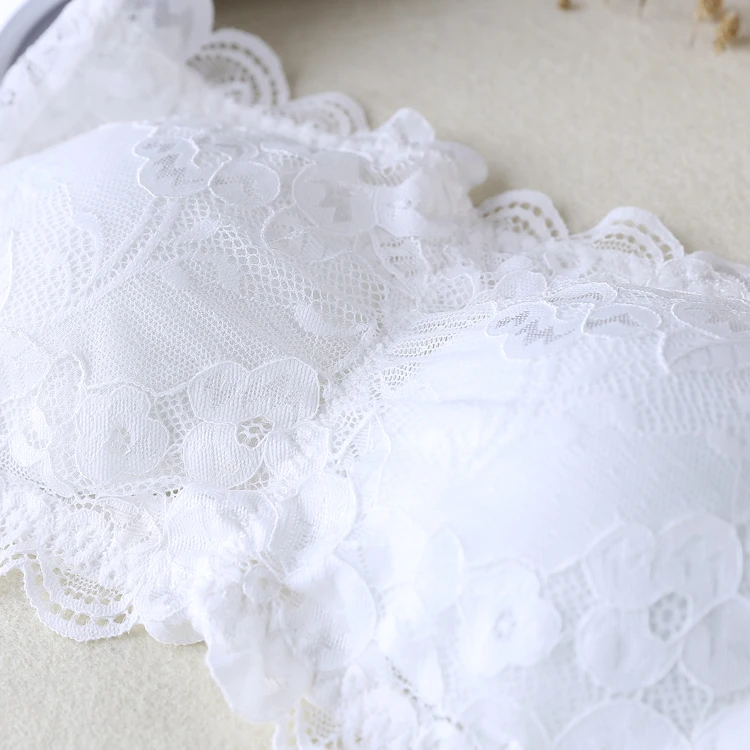 1 шт. модные летние женские цветочные кружева Bandeau бесшовный бандо без косточек Размеры 4-крюк бюстгальтер без бретелек топ