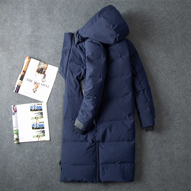 Длинный раздел Россия Зима Мужчины холодный и теплый пуховик человек