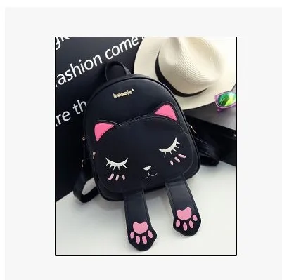 Милый кот рюкзак школьный женский из искусственной кожи рюкзаки для