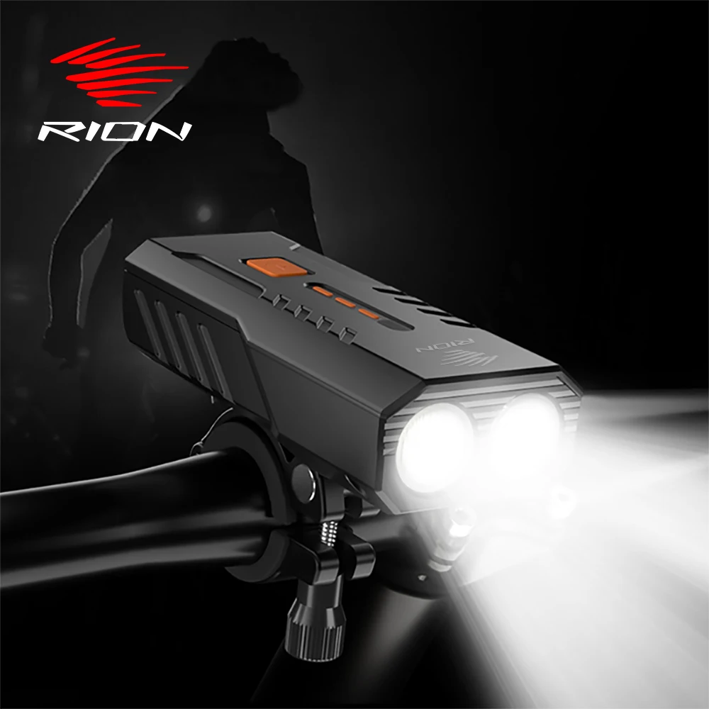 

RION Cycling Bike Light USB Rechargeable MTB Bicycle Front Lights Waterproof Bicycle Lamp Flashlight 6 Modes Luz Bicicleta