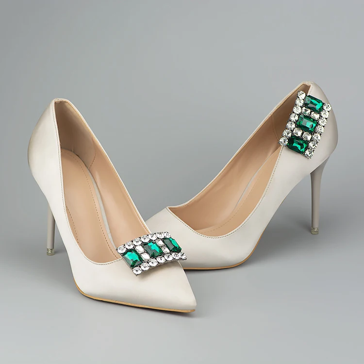 1 Pair Simplicity Crystal Rhinestone Shoes Decorated With Shoe Buckle Shoes Flower Shoe Accessories Removable Big Size