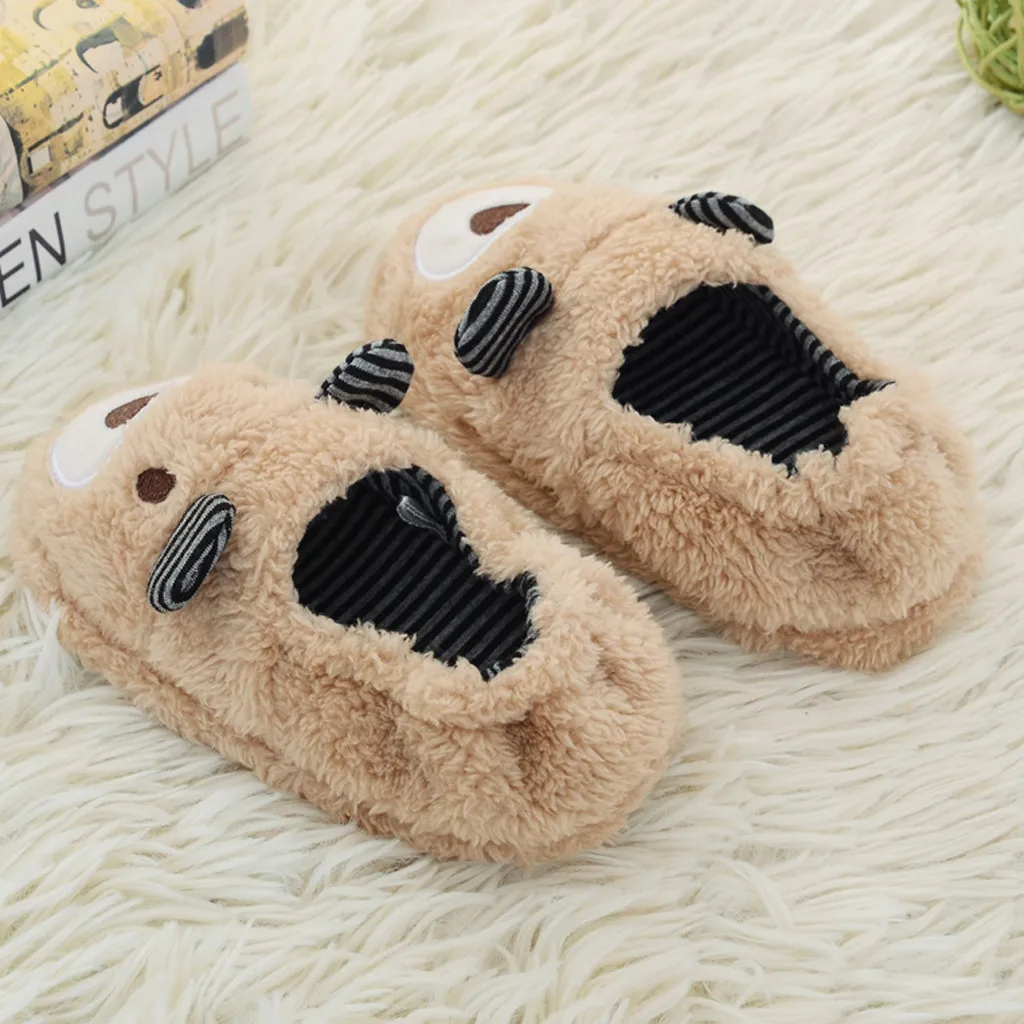 Теплая обувь для маленьких детей мягкие тапочки на подошве с рисунком мальчиков