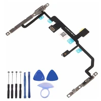 power volume button control switch onoff flash light mic mute connector flex cable bracket replacement for iphone 8 plus