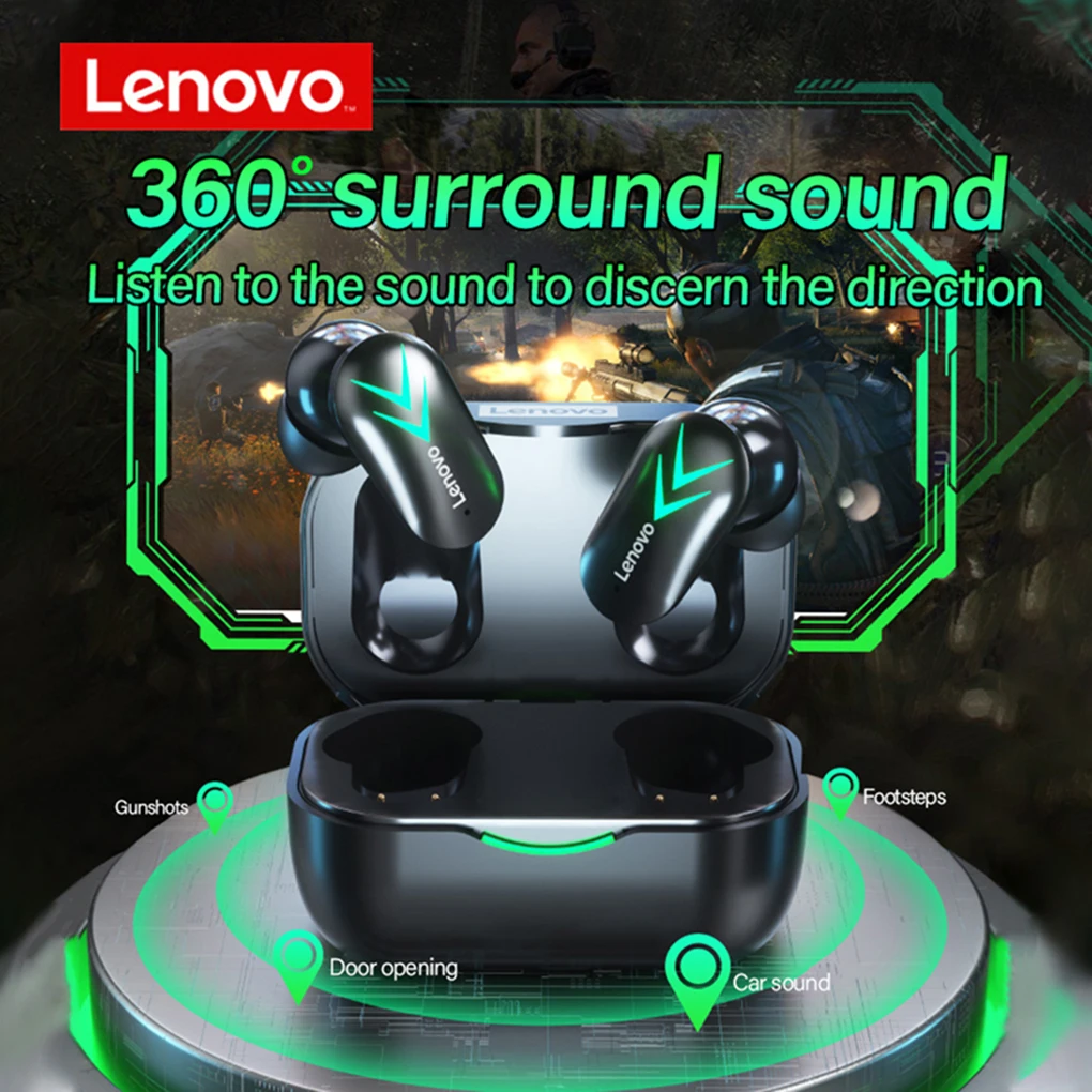 

Original Lenovo TWS Sports Bluetooth Headphone Wireless Earphone Stereo Sound Headset Touch Button Charging Case Mobile power
