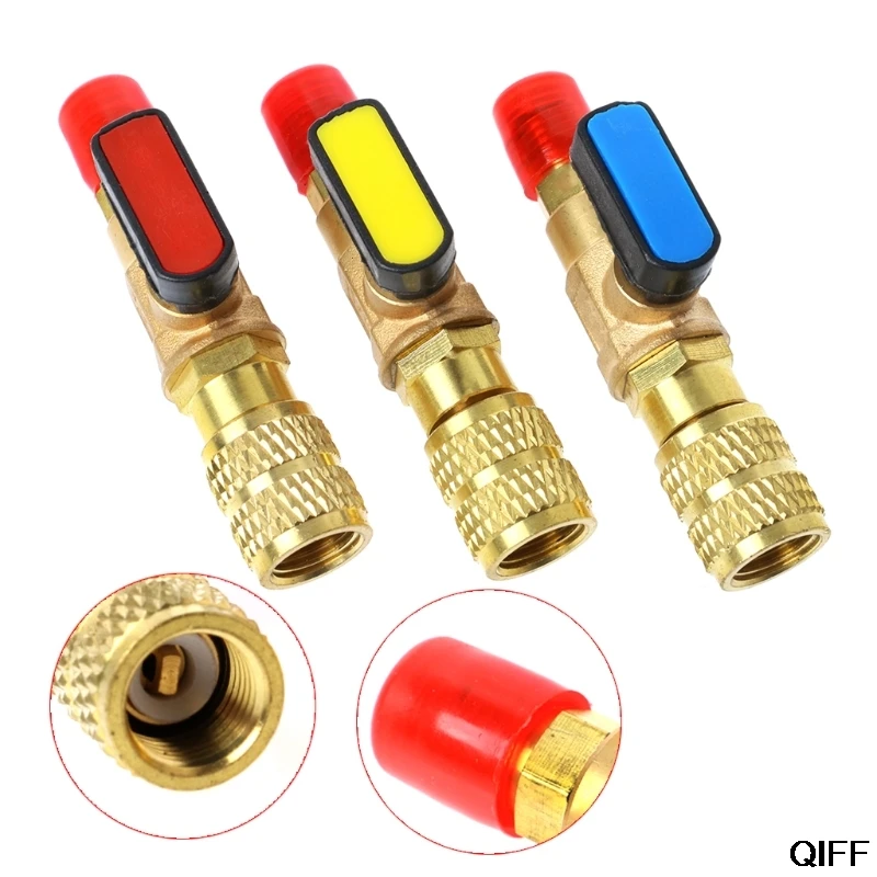 Прямая поставка и оптовая продажа прямой Шаровой Клапан хладагента SAE R410A 1/4