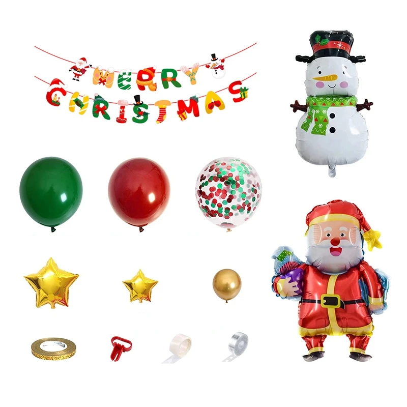 

112Pcs Red Green Christmas Balloons Party Latex Balloons For Birthday Graduation Halloween Decoration