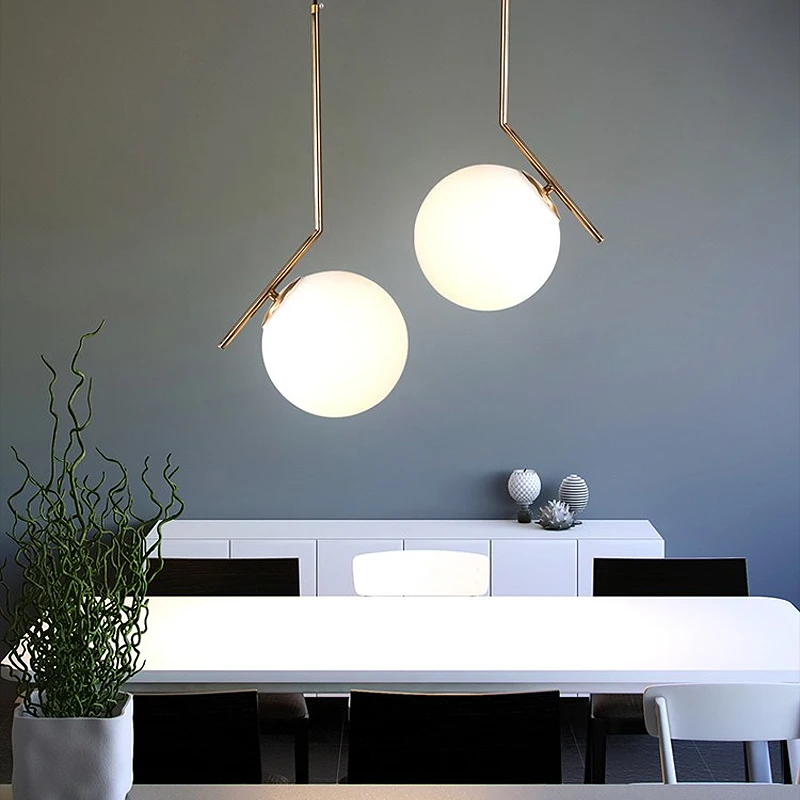 Подвесной светильник в современном стиле золотой скандинавский для гостиной