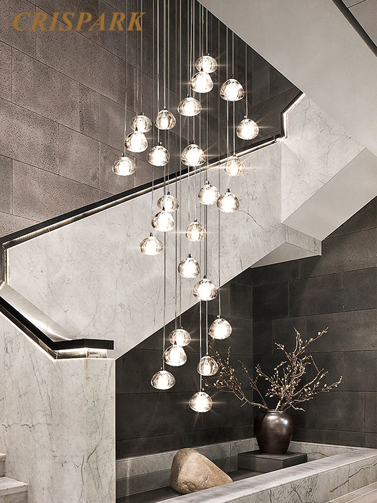 Современная светодиодсветодиодный потолочная лампа Хрустальная подвесная