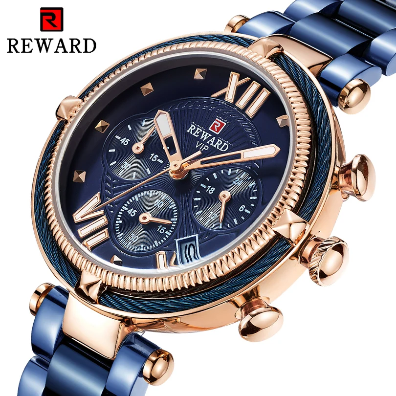 

TOP Luxury Brand REWARD Fashion Female Business Wristwatches Waterproof Casual Quartz Ladys Watch for Woman Dress Ladies Watches