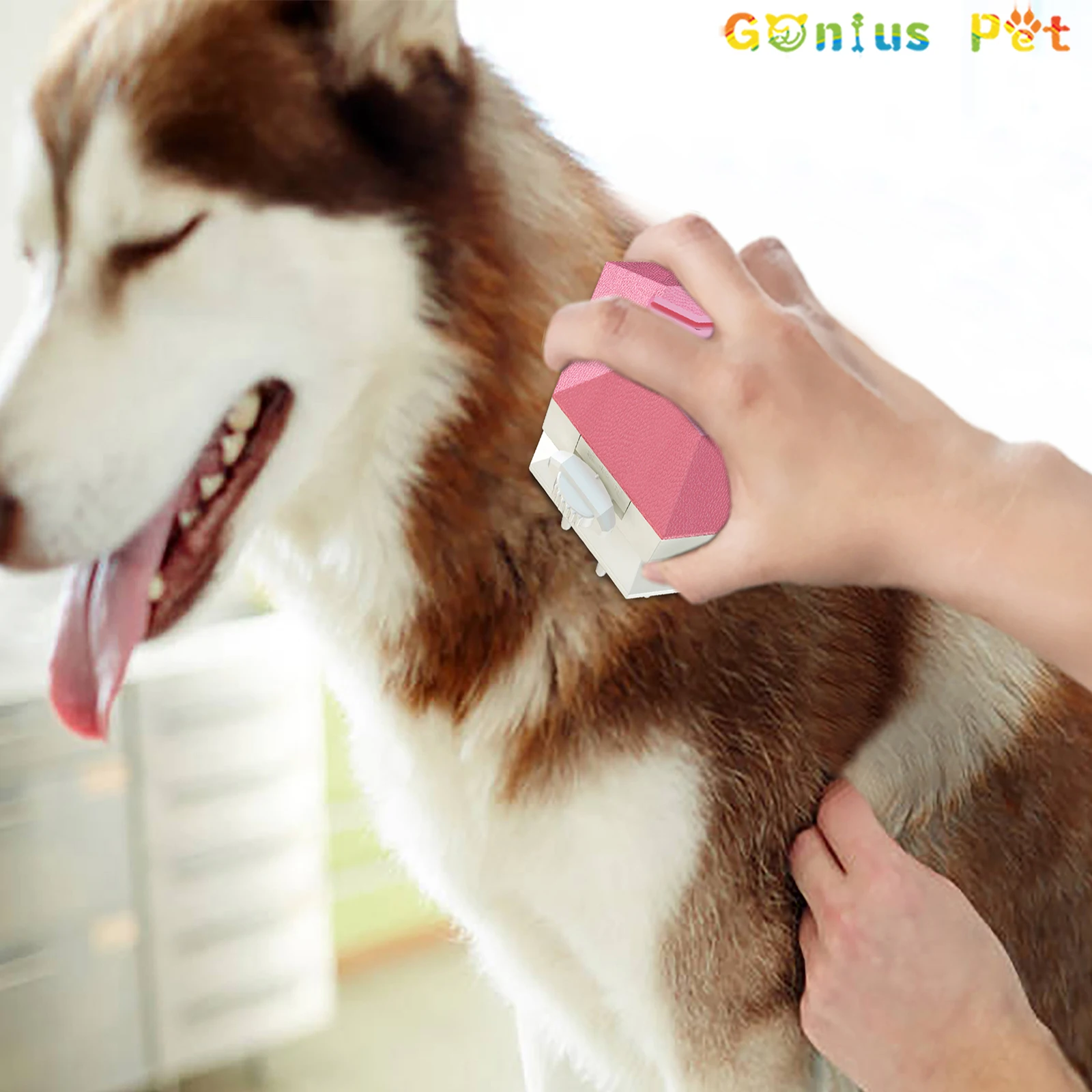 

Pet Dog Cats Shower Combe Hair Large Water Stream Three Gears Switch Hard Blunt Brush Regular Hexagon Non-Slip For Pets Supplies