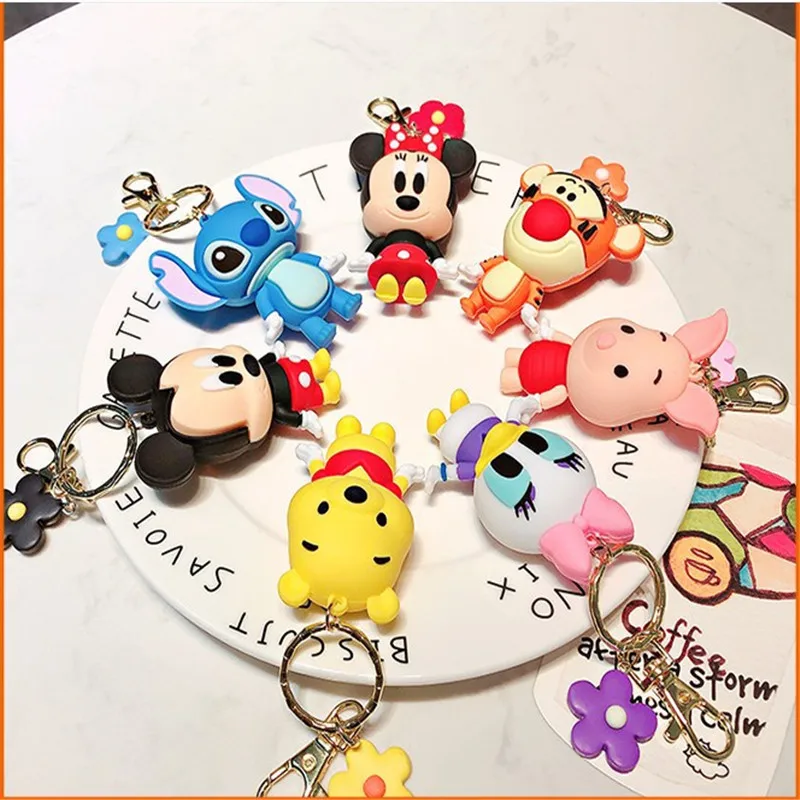 

Disney Stitch Winni Mickey Mouse Sleutelhangers Leuke Cartoon Baby Jongen Meisje Sleutelhangers Vrouwen Mooie Tas Sleutelhanger