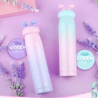 portable stainless steel vacuum flask colorful rabbit readily cup gradient color thermos cup cute water bottle insulated bottle