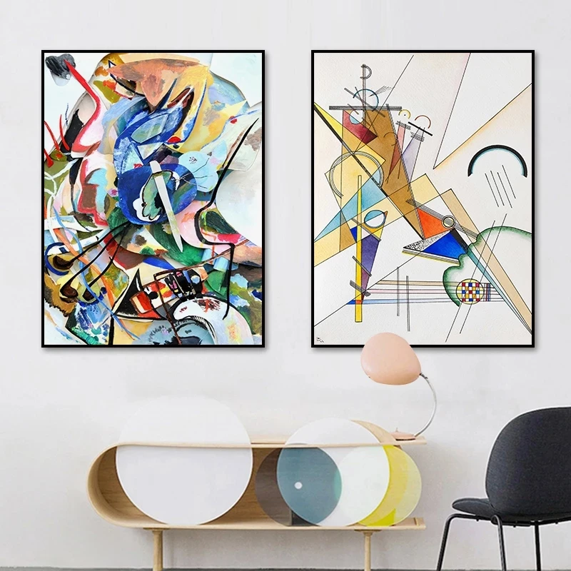 

ВИНТАЖНЫЙ ПЛАКАТ и печать Wassily Kandinsky, знаменитая абстрактная Печать на холсте, Настенная картина для гостиной, домашний декор