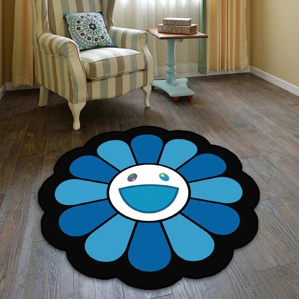

Sunflower floor carpet carpet door mat non-slip chair mat printed down mat