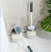 creative white toilet brush nordic wall mounted no dead spots bathroom toilet brush set with stand escobilla wc home items dh50m