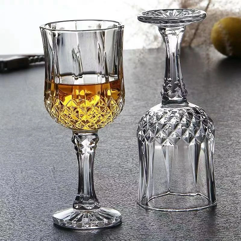 

2PCS/Creative Lead-free Crystal Glass and Diamond Red Wine Glass Set European Style Family Large Foreign Wine Glass Goblet
