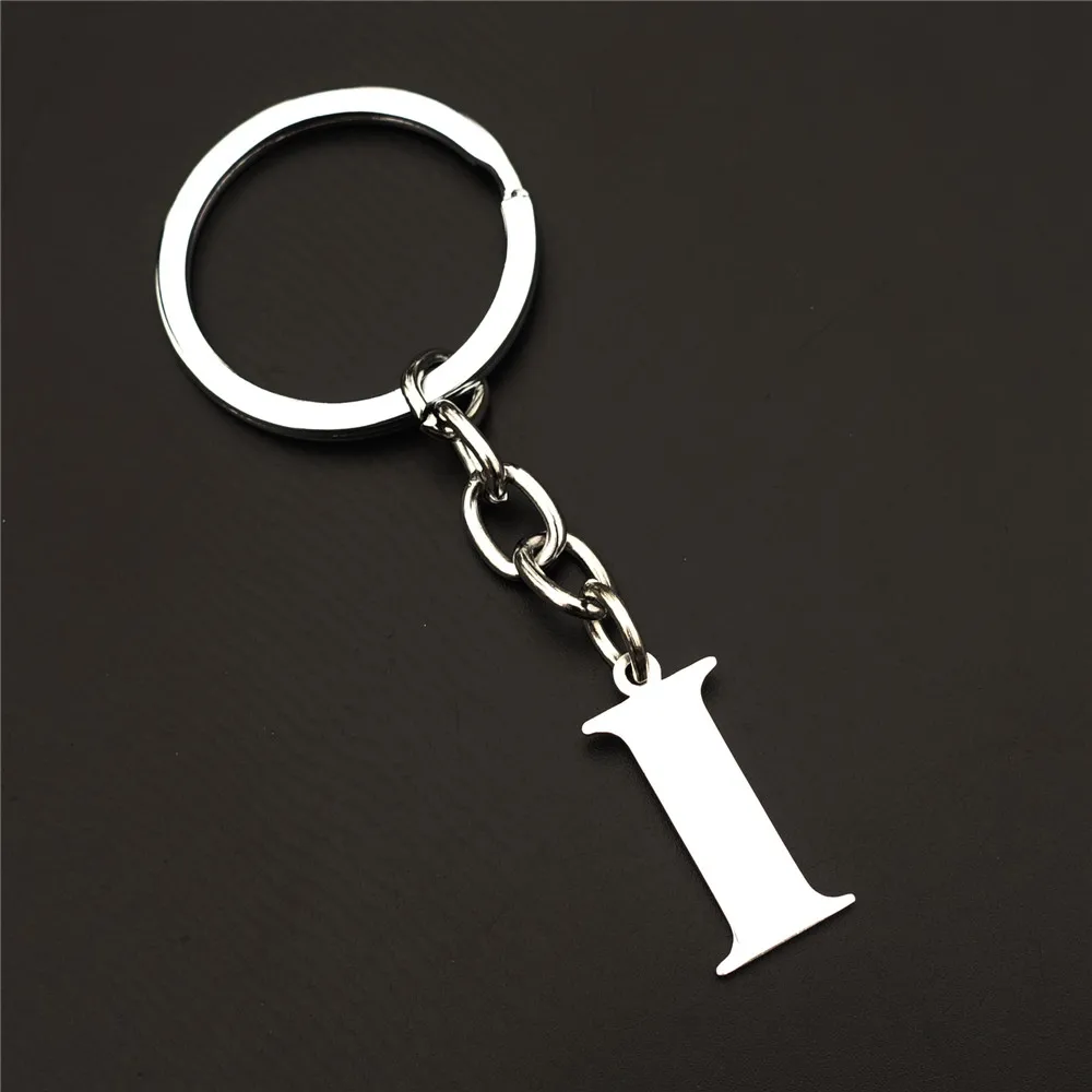 

2 шт./лот брелок с именем и инициалом буквы из нержавеющей стали Алфавит I брелки ювелирные изделия подарок