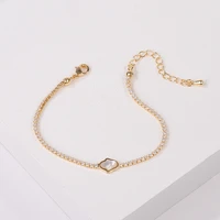 2021new classic simple copper inlaid zircon shell bracelets jewelry korean fashion accessories girl delicate bracelet for woman