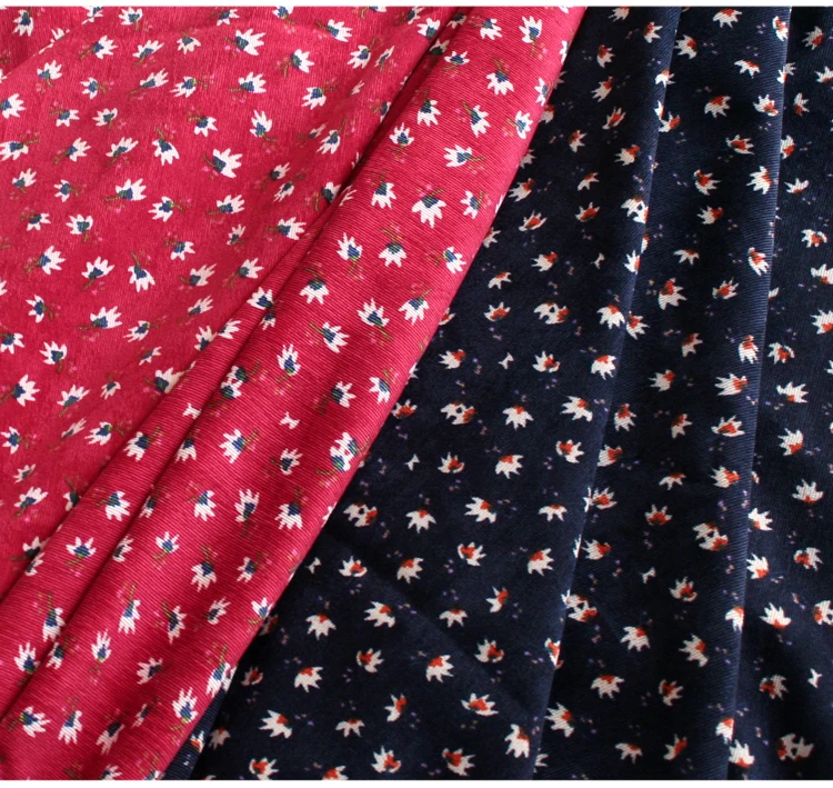 Новая красная и маленькая Вельветовая рубашка JaneYU с цветочным принтом синее