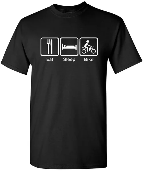 

Men's fashion T-shirt Men's Eat Sleep Bike Short Sleeve T-Shirt