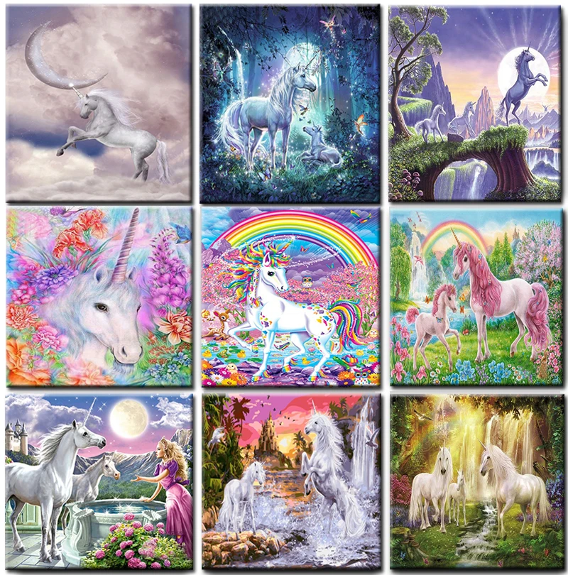

Paint By Numbers Pictures Unicorn Animal Coloring For Drawing On Canvas DIY Kits For Adults Painting By Numbers Decoration Wall