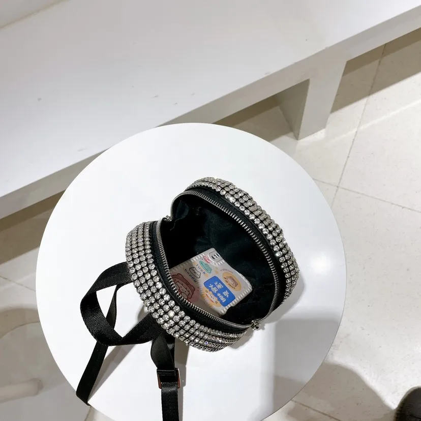 Рюкзак со стразами мини-сумка с кристаллами модная женская школьная сумка для