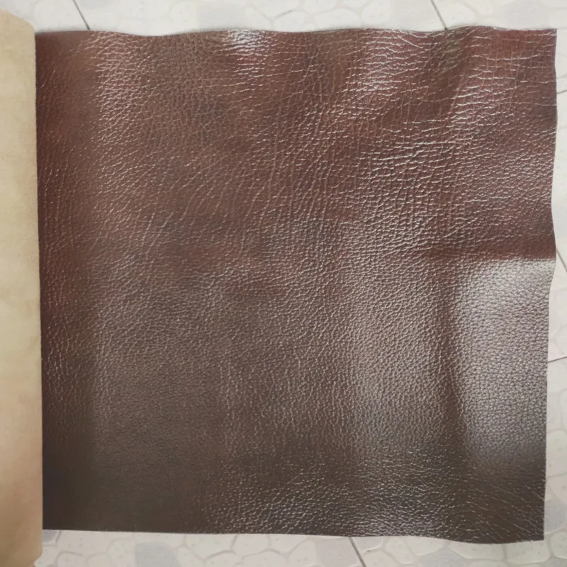 Воловья кожа толщина 3 мм первый слой воловья красный коричневый полностью Диван
