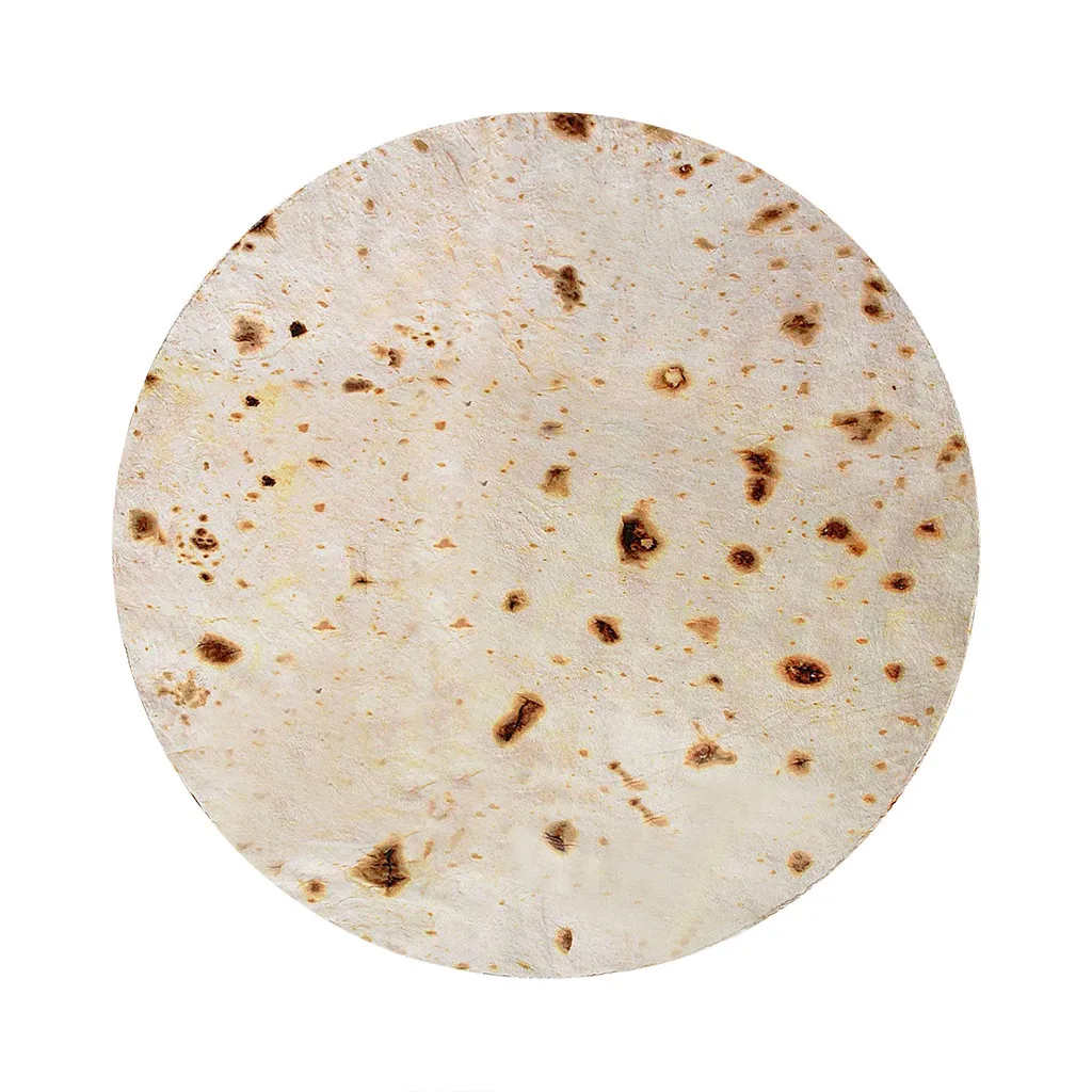 Натуральное домашнее одеяло Burito Tortilla комфортное для еды превосходное круглое