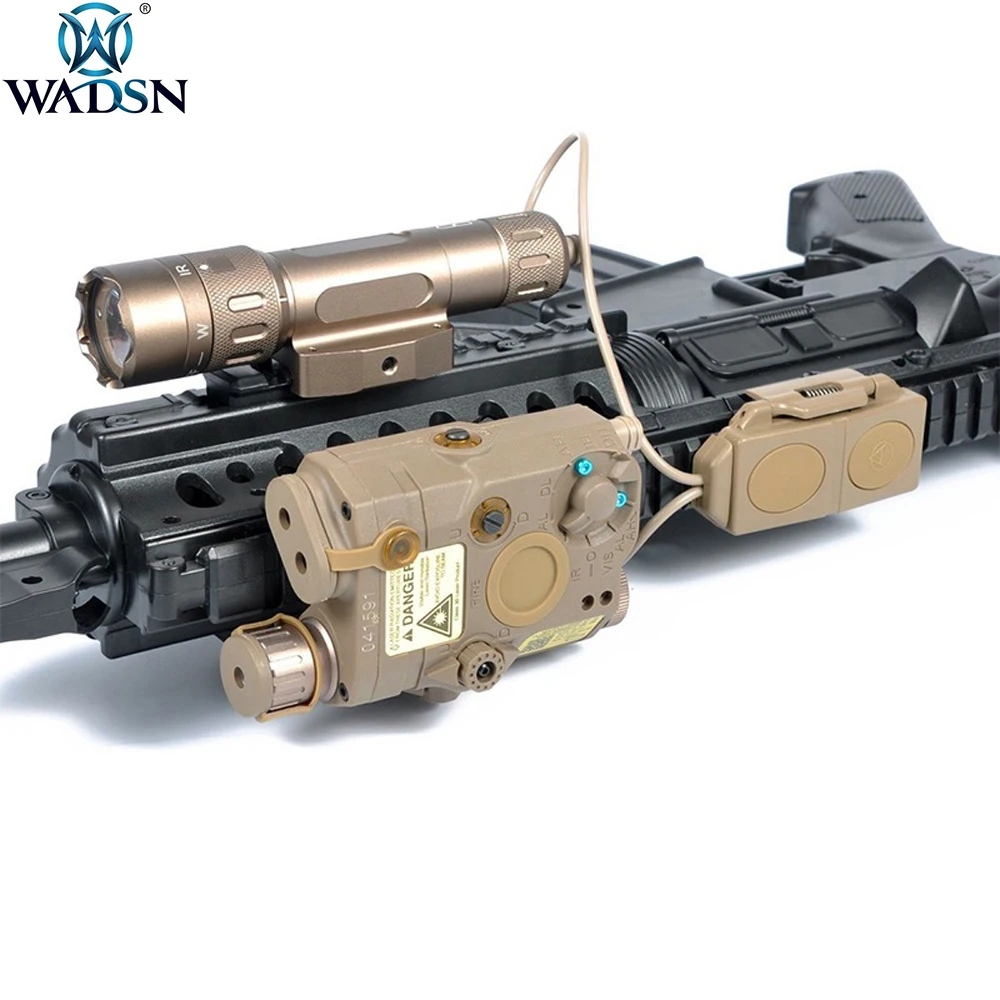 WADSN оружие Страйкбол свет WMX200 светодиодный фонарик и LA-5/An PEQ-15 Красный ИК лазер и двойной пульт дистанционного управления переключатель Тактический комплект