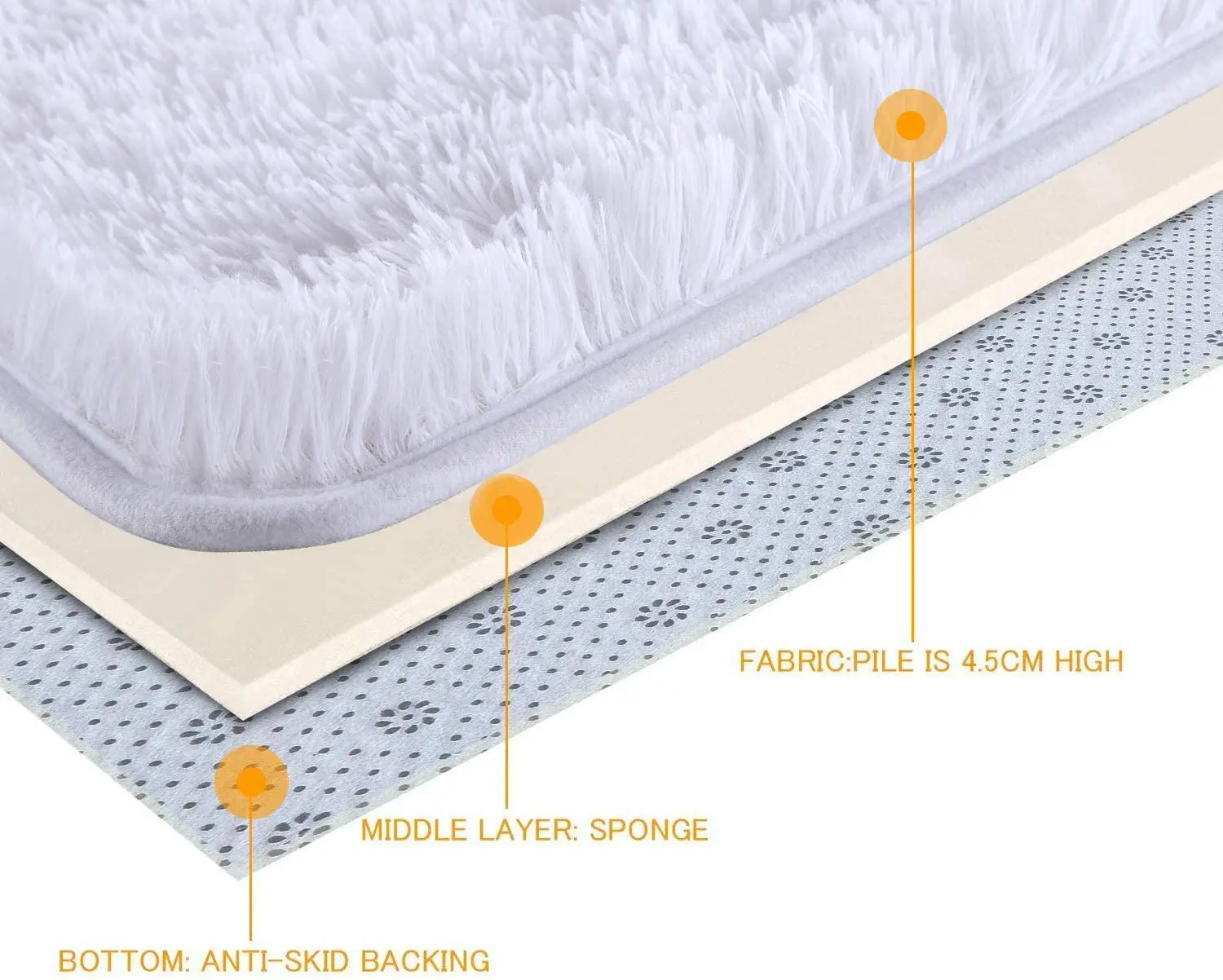 Мягкий белый пушистый ковры Гостиная ковер ворсистый меховой сплошной акцент на