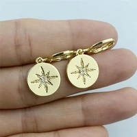 fashion gold color blue evil eye hoop earrings top quality aaa zircon eye earrings for women korean fashion jewelry 2021