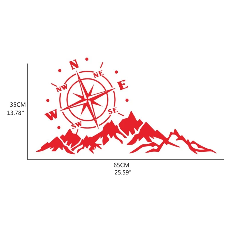 

Mountain Compass Car Sticker Funny Vinyl Car-Styling Decals Motorcycles Auto Window Decoration PVC Stickers Vinyl Decal