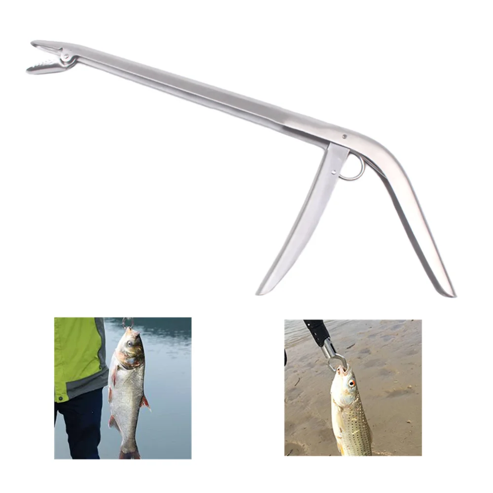 

28cm Stainless Steel Fishing Hook Remover Unhooking Device Fish Clamp Clip Catch Remover Plier Fishing Tool Decoupling Device