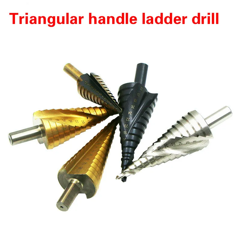 Треугольная ручка HSS4241 ступенчатое сверло с прямым пазом/спиралью пагода для