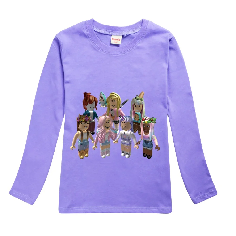 Новые толстовки ROBLOXing для мальчиков осенняя футболка с длинным рукавом верхняя