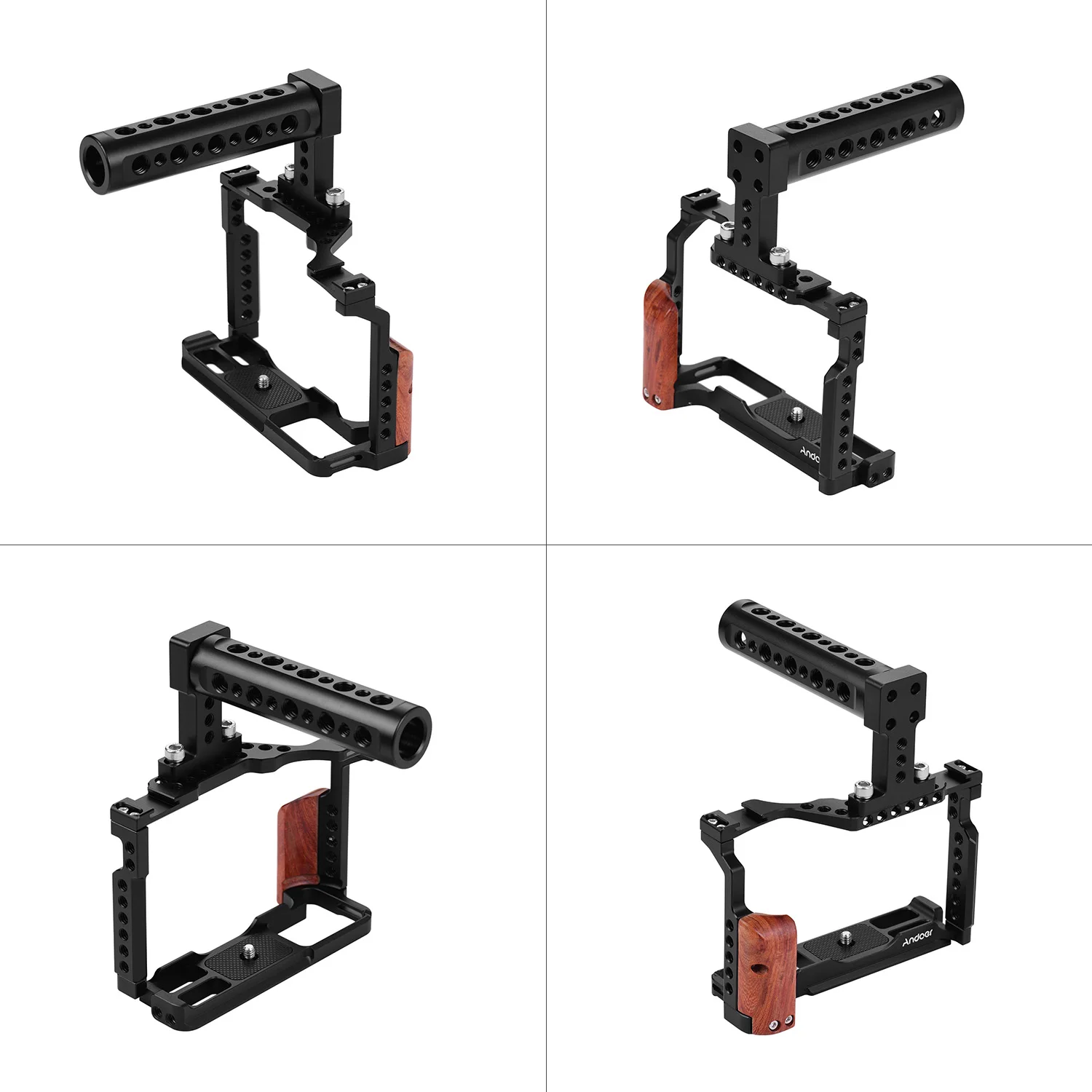Клетка для видеокамеры Andoer + комплект с верхней ручкой из алюминиевого сплава