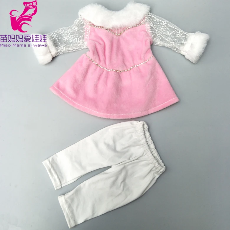 Детская кукла розовый Skatesuit платье со штанами для 18 дюймов девочка Зима Скейт